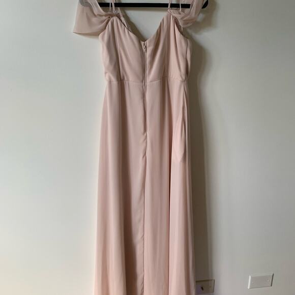 Birdy Grey Spence Convertible Dress Chiffon Pale Blush Medium - Picture 4 of 7